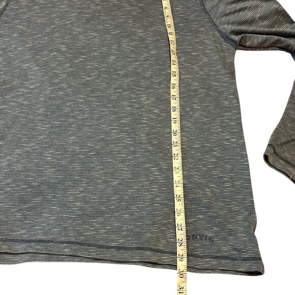 ORVIS Men's Long Sleeved Pullover Shirt Size Large Nice Blue White Pattern - Picture 7 of 7